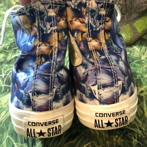 Converse All Star High top Floral Print Size 7 - Picture 4 of 13